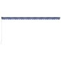 vidaXL Markise Manuell Einziehbar mit LED 600x300 cm Blau & Weiß vidaXL Markise Manuell Einziehbar mit LED 600x300 cm Blau & Weiß