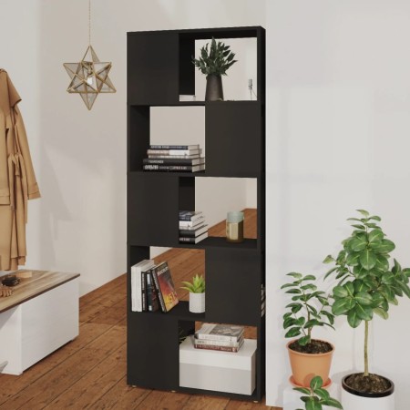 vidaXL Bücherregal Raumteiler Schwarz 60x24x155 cm Holzwerkstoff
