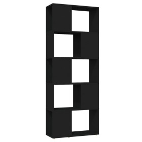 vidaXL Bücherregal Raumteiler Schwarz 60x24x155 cm Holzwerkstoff