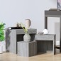 vidaXL Satztische 3 Stk. Grau Sonoma Holzwerkstoff vidaXL Satztische 3 Stk. Grau Sonoma Holzwerkstoff