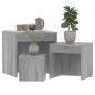 vidaXL Satztische 3 Stk. Grau Sonoma Holzwerkstoff vidaXL Satztische 3 Stk. Grau Sonoma Holzwerkstoff