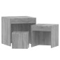 vidaXL Satztische 3 Stk. Grau Sonoma Holzwerkstoff vidaXL Satztische 3 Stk. Grau Sonoma Holzwerkstoff