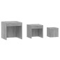 vidaXL Satztische 3 Stk. Grau Sonoma Holzwerkstoff vidaXL Satztische 3 Stk. Grau Sonoma Holzwerkstoff