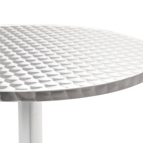vidaXL Gartentisch Silbern 60x70 cm Aluminium