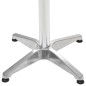 vidaXL Gartentisch Silbern 60x70 cm Aluminium