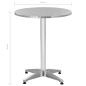 vidaXL Gartentisch Silbern 60x70 cm Aluminium