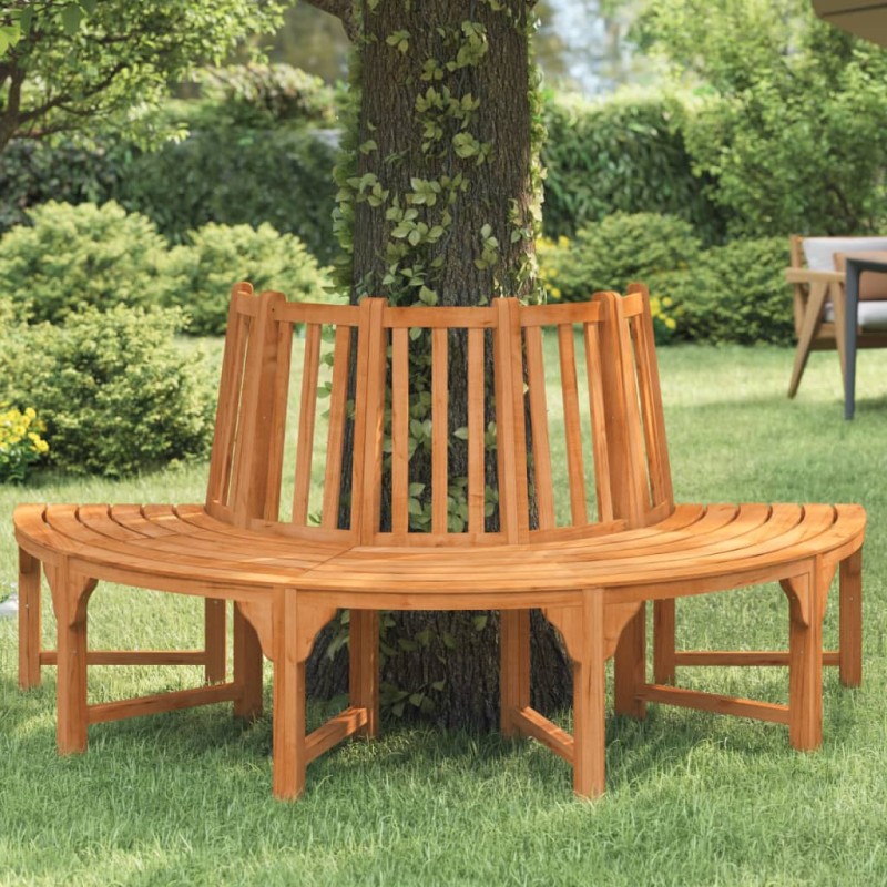 vidaXL Baumbank Halbrund Ø208 cm Massivholz Eukalyptus vidaXL Baumbank Halbrund Ø208 cm Massivholz Eukalyptus
