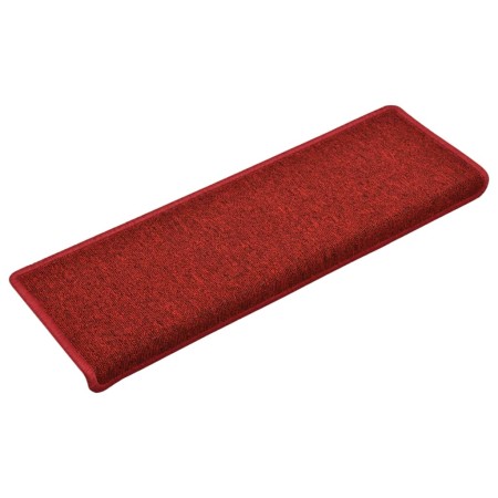 vidaXL Teppich-Treppenstufen 15 Stk. 65x21x4 cm Rot