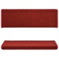 vidaXL Teppich-Treppenstufen 15 Stk. 65x21x4 cm Rot vidaXL Teppich-Treppenstufen 15 Stk. 65x21x4 cm Rot