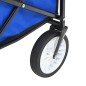 vidaXL Klappbarer Handwagen mit Sonnendach Stahl Blau vidaXL Klappbarer Handwagen mit Sonnendach Stahl Blau