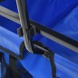 vidaXL Klappbarer Handwagen mit Sonnendach Stahl Blau vidaXL Klappbarer Handwagen mit Sonnendach Stahl Blau