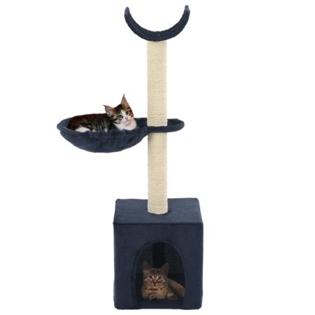vidaXL Katzen-Kratzbaum mit Sisal-Kratzsäulen 105 cm Blau