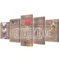 Bilder Dekoration Set Home Sweet Home 200 x 100 cm Bilder Dekoration Set Home Sweet Home 200 x 100 cm