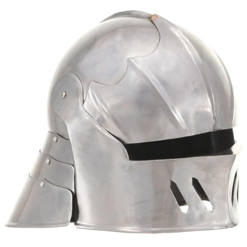vidaXL Mittelalterlicher Ritterhelm Antik Replik LARP Silbern Stahl vidaXL Mittelalterlicher Ritterhelm Antik Replik LARP Silbern Stahl
