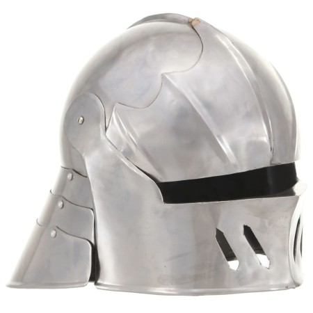 vidaXL Mittelalterlicher Ritterhelm Antik Replik LARP Silbern Stahl 