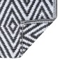 vidaXL Outdoor-Teppich Weiß und Schwarz 80x150 cm PP vidaXL Outdoor-Teppich Weiß und Schwarz 80x150 cm PP
