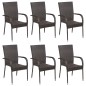 7-tlg. Garten-Essgruppe Poly Rattan Braun 7-tlg. Garten-Essgruppe Poly Rattan Braun