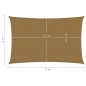 vidaXL Sonnensegel 160 g/m² Taupe 3x5 m HDPE vidaXL Sonnensegel 160 g/m² Taupe 3x5 m HDPE