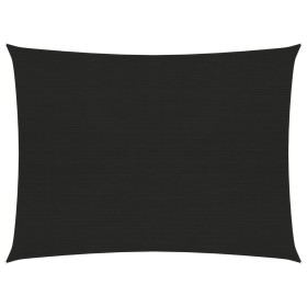 vidaXL Sonnensegel 160 g/m² Schwarz 2x2,5 m HDPE