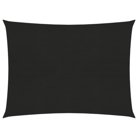 vidaXL Sonnensegel 160 g/m² Schwarz 2x2,5 m HDPE
