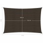 vidaXL Sonnensegel 160 g/m² Braun 4x6 m HDPE vidaXL Sonnensegel 160 g/m² Braun 4x6 m HDPE