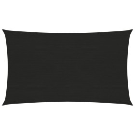 vidaXL Sonnensegel 160 g/m² Schwarz 4x7 m HDPE