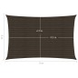 vidaXL Sonnensegel 160 g/m² Braun 3x5 m HDPE vidaXL Sonnensegel 160 g/m² Braun 3x5 m HDPE
