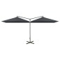 vidaXL Doppel-Sonnenschirm mit Stahlmast Anthrazit 600x300 cm vidaXL Doppel-Sonnenschirm mit Stahlmast Anthrazit 600x300 cm