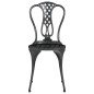vidaXL 3-tlg. Bistro-Set Aluminiumguss Schwarz