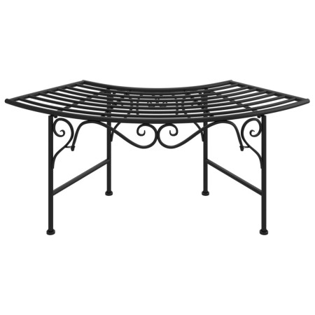 vidaXL Baumbank 113 cm Schwarz Stahl