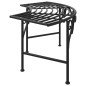 vidaXL Baumbank 113 cm Schwarz Stahl vidaXL Baumbank 113 cm Schwarz Stahl