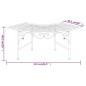vidaXL Baumbank 113 cm Schwarz Stahl vidaXL Baumbank 113 cm Schwarz Stahl