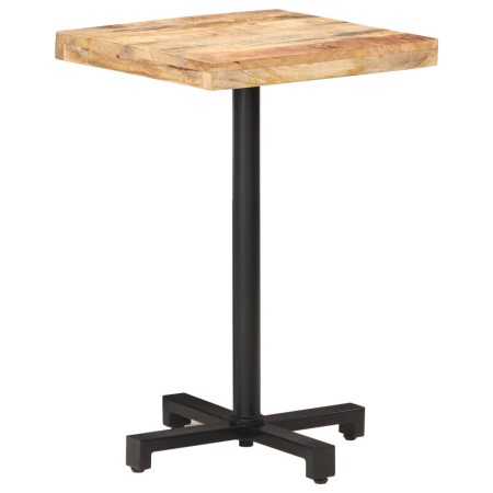 vidaXL Bistrotisch Quadratisch 50x50x75 cm Raues Mangoholz 
