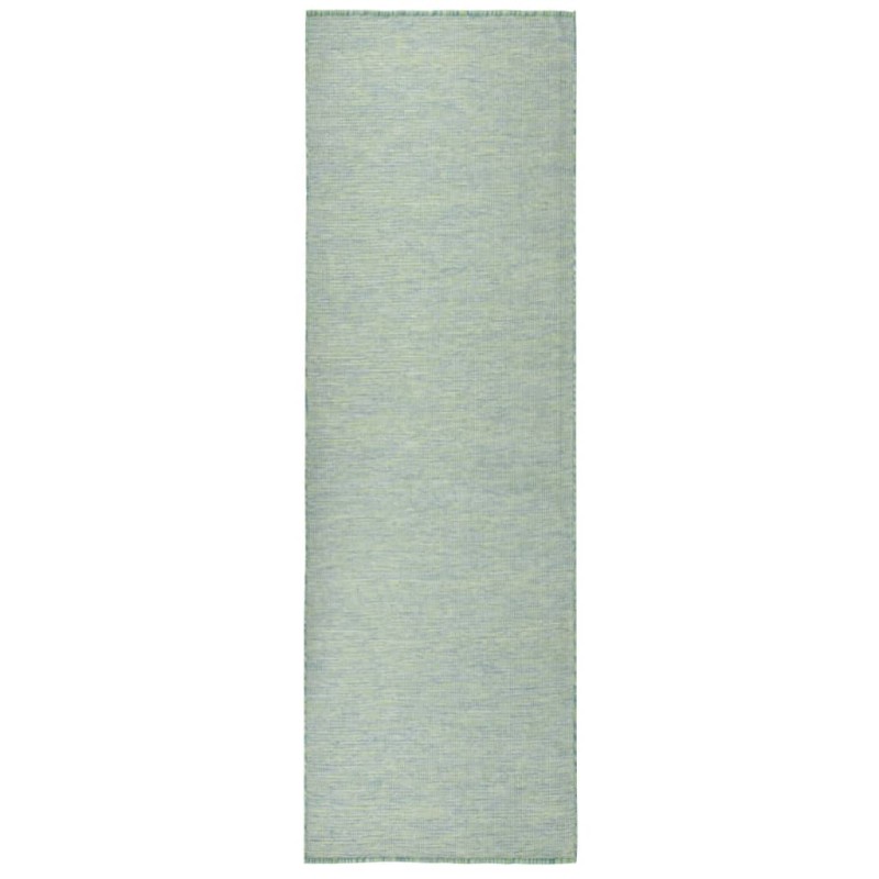 vidaXL Outdoor-Teppich Flachgewebe 80x250 cm Türkis vidaXL Outdoor-Teppich Flachgewebe 80x250 cm Türkis