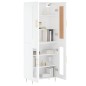Highboard Weiß 69,5x34x180 cm Holzwerkstoff Highboard Weiß 69,5x34x180 cm Holzwerkstoff