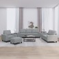 vidaXL 4-tlg. Sofagarnitur Hellgrau Stoff vidaXL 4-tlg. Sofagarnitur Hellgrau Stoff