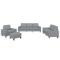 vidaXL 4-tlg. Sofagarnitur Hellgrau Stoff vidaXL 4-tlg. Sofagarnitur Hellgrau Stoff