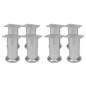 vidaXL Sofabeine 8 Stk. Rund Chrom 120 mm vidaXL Sofabeine 8 Stk. Rund Chrom 120 mm