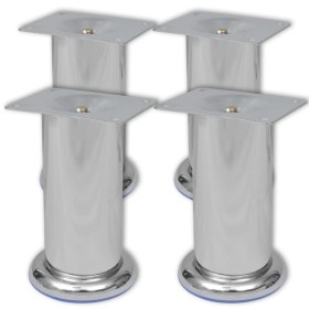 vidaXL Sofabeine 8 Stk. Rund Chrom 120 mm