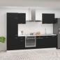 vidaXL 7-tlg. Küchenzeile Schwarz Holzwerkstoff vidaXL 7-tlg. Küchenzeile Schwarz Holzwerkstoff