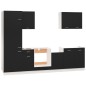 vidaXL 7-tlg. Küchenzeile Schwarz Holzwerkstoff vidaXL 7-tlg. Küchenzeile Schwarz Holzwerkstoff