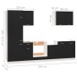 vidaXL 7-tlg. Küchenzeile Schwarz Holzwerkstoff vidaXL 7-tlg. Küchenzeile Schwarz Holzwerkstoff