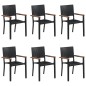vidaXL 7-tlg. Garten-Essgruppe Poly Rattan Schwarz vidaXL 7-tlg. Garten-Essgruppe Poly Rattan Schwarz