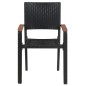 vidaXL 7-tlg. Garten-Essgruppe Poly Rattan Schwarz vidaXL 7-tlg. Garten-Essgruppe Poly Rattan Schwarz