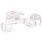 vidaXL 3-tlg. Sofagarnitur mit Kissen Taupe Stoff vidaXL 3-tlg. Sofagarnitur mit Kissen Taupe Stoff