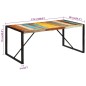 vidaXL Esstisch 175x90x76 cm Altholz Massiv vidaXL Esstisch 175x90x76 cm Altholz Massiv