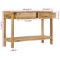 vidaXL Konsolentisch mit 2 Schubladen 110x35x75 cm Massivholz Mango vidaXL Konsolentisch mit 2 Schubladen 110x35x75 cm Massivholz Mango