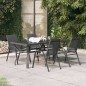 vidaXL 5-tlg. Garten-Essgruppe Grau und Schwarz vidaXL 5-tlg. Garten-Essgruppe Grau und Schwarz