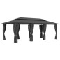 vidaXL Pavillon mit Vorhängen 600x298x270 cm Anthrazit vidaXL Pavillon mit Vorhängen 600x298x270 cm Anthrazit