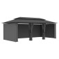 vidaXL Pavillon mit Vorhängen 600x298x270 cm Anthrazit vidaXL Pavillon mit Vorhängen 600x298x270 cm Anthrazit